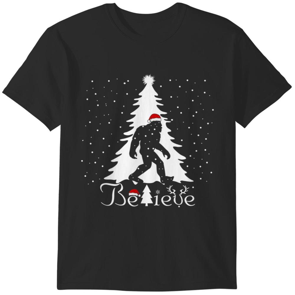 Believe Bigfoot Christmas Shirt Bigfoot Christmas Shirt